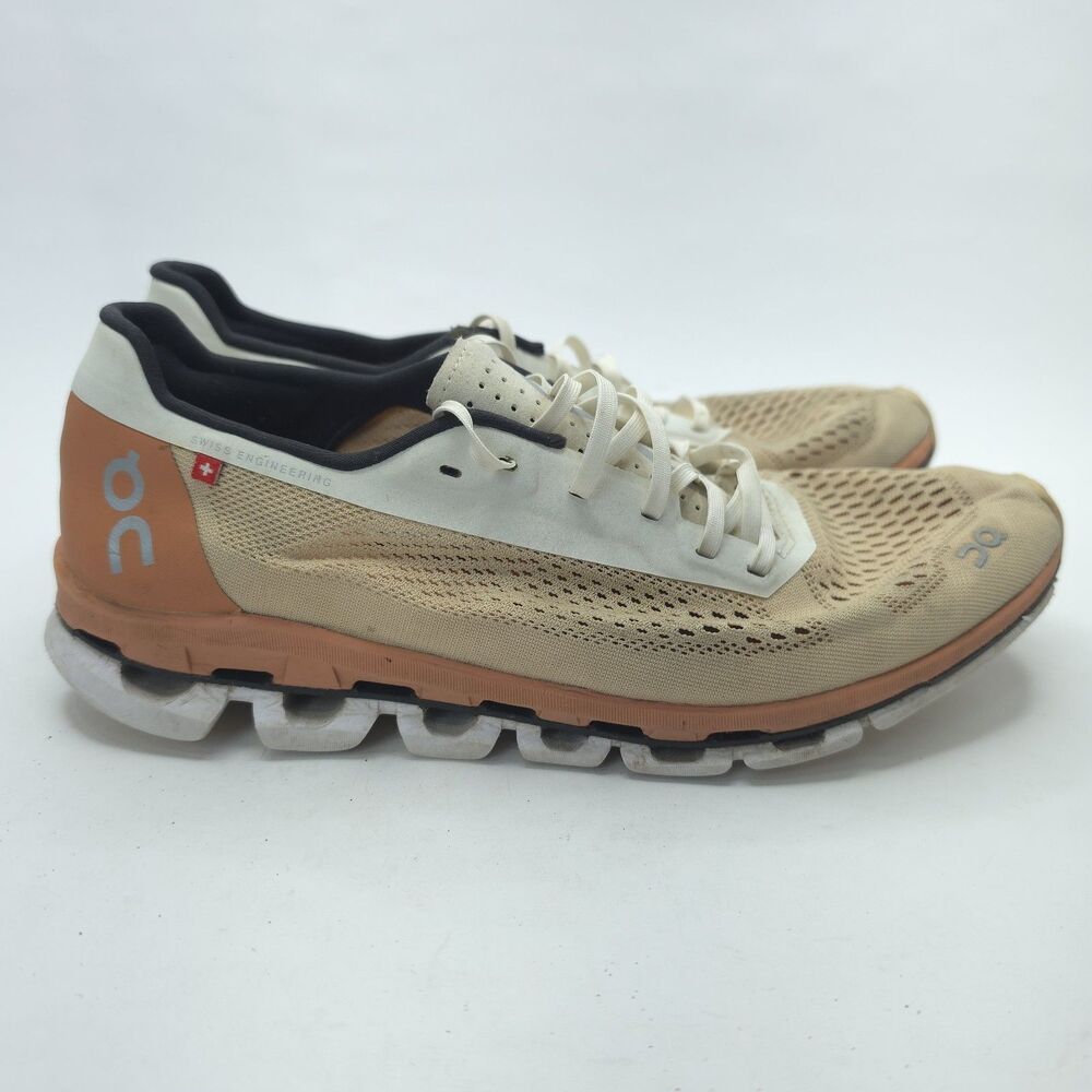 ON Cloud Cloudboom Running Shoes Speedboard Savannah/White Womens Size 9